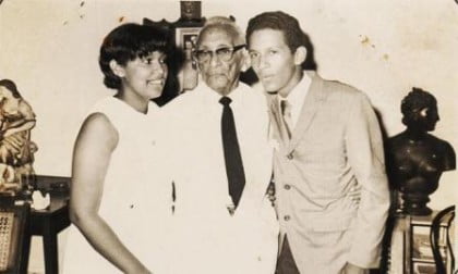 CAB con sus dos hijos Maria Cecilia y Alejandro